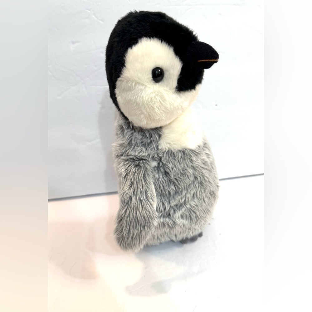 Aurora Adorable Flopsie Penny Penguin Gray Stuffed Animal Plushie 12”